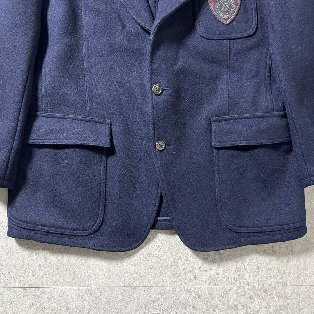 80s90s Polo by Ralph Laurenワッペン ブレザー L 紺