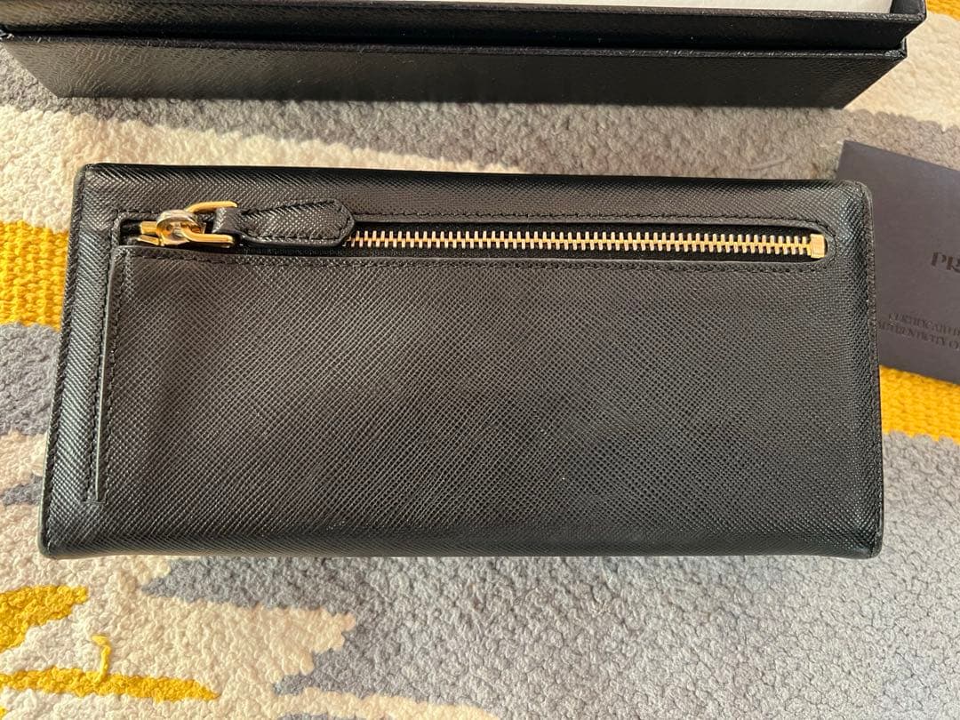 PRADA サフィアーノレザー 長財布 ブラック