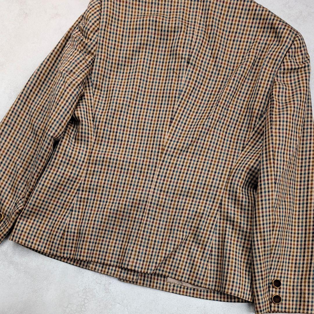 Burberrys バーバリーズ ジャケット ベルベット襟 チェック シルク混
