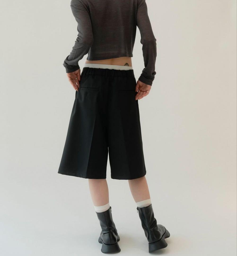 KnuthMarf layered half pants ブラック XS