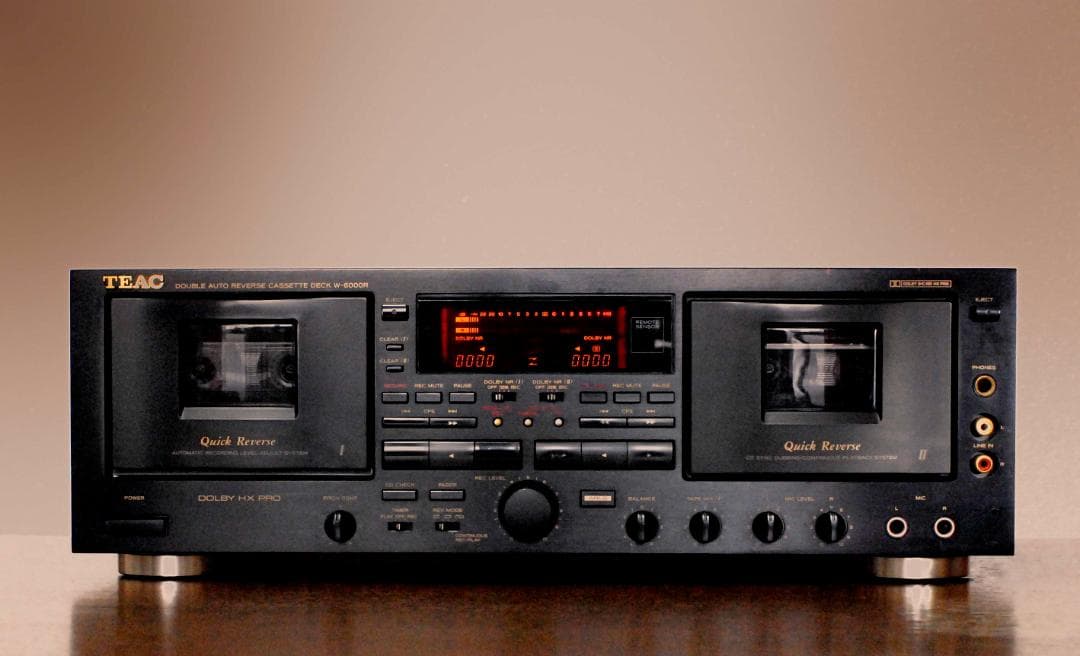 ★TEAC W-6000 ダブルカセットデッキ　♪　NO,1
