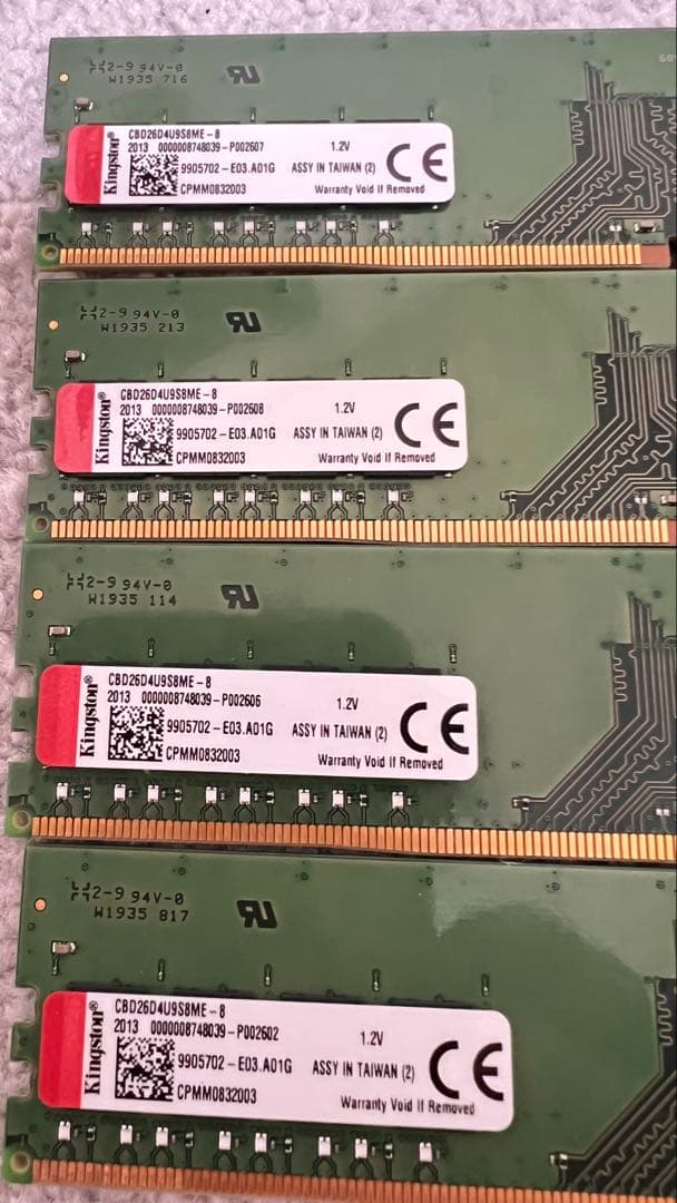 KingstonDDR3L 4GB×4枚 計16GBデスクトップ用メモリ1.2V