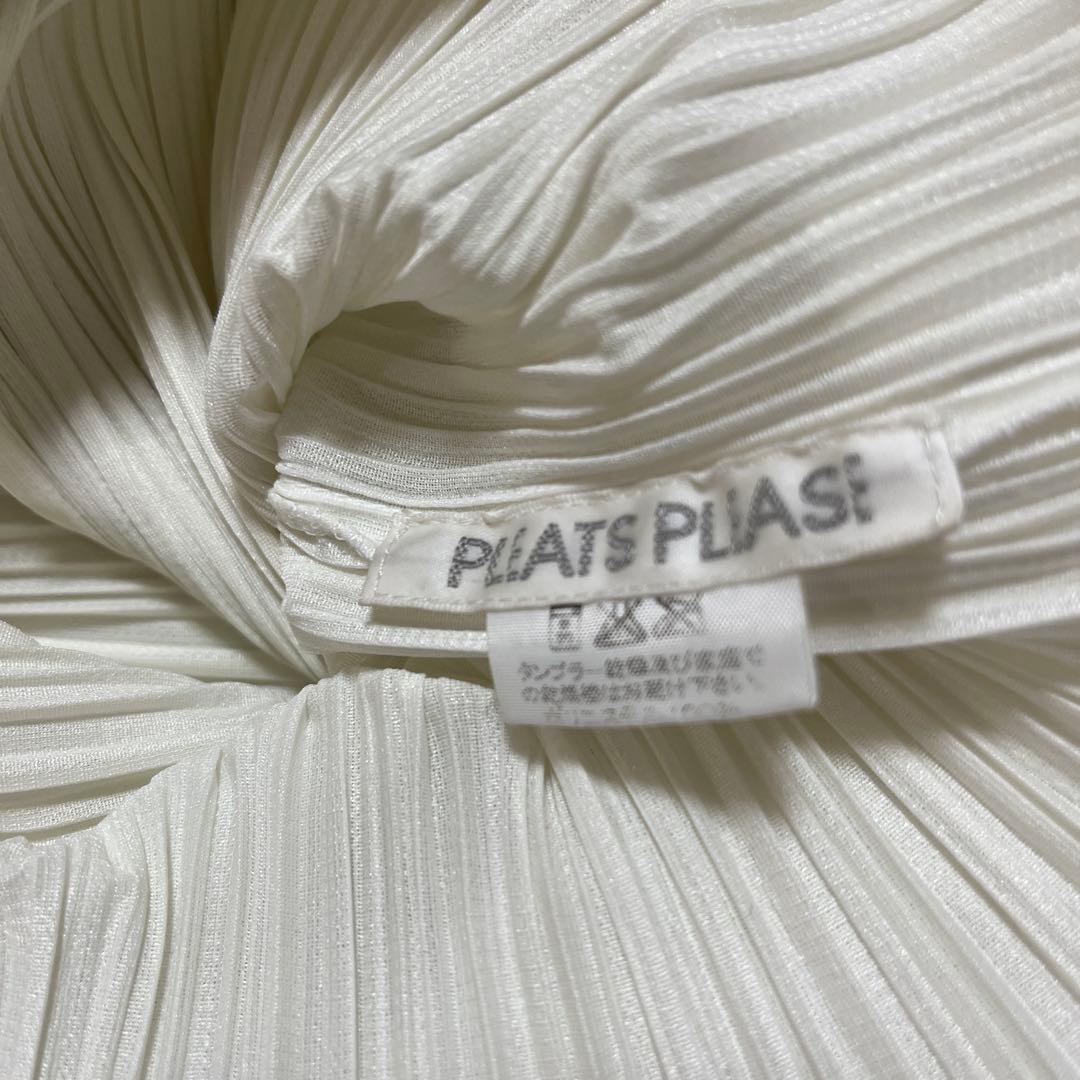 pleats please 白ロングシャツ