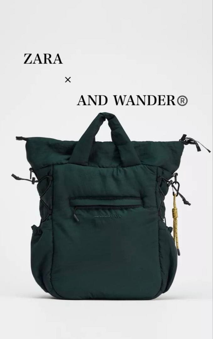 新品　ZARA キルティングバッグ×AND WANDER®️コラボ