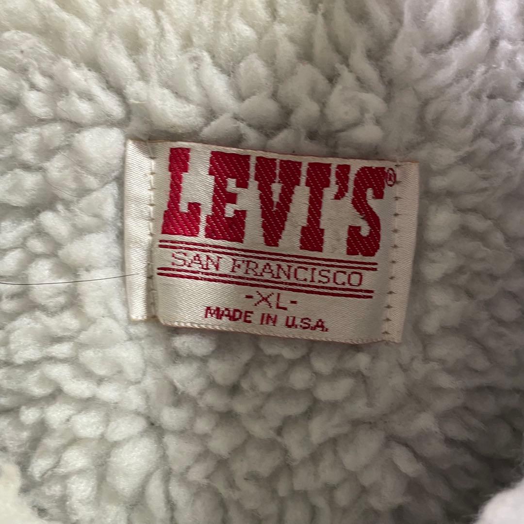 90s Levi's 70809 ボアジャン　シェルパジャケット　ブラック　XL