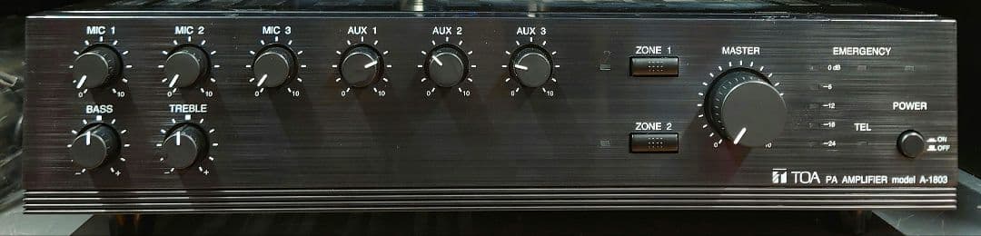 ■【取説・電源ACケーブル付】TOA A-1803 放送用アンプ