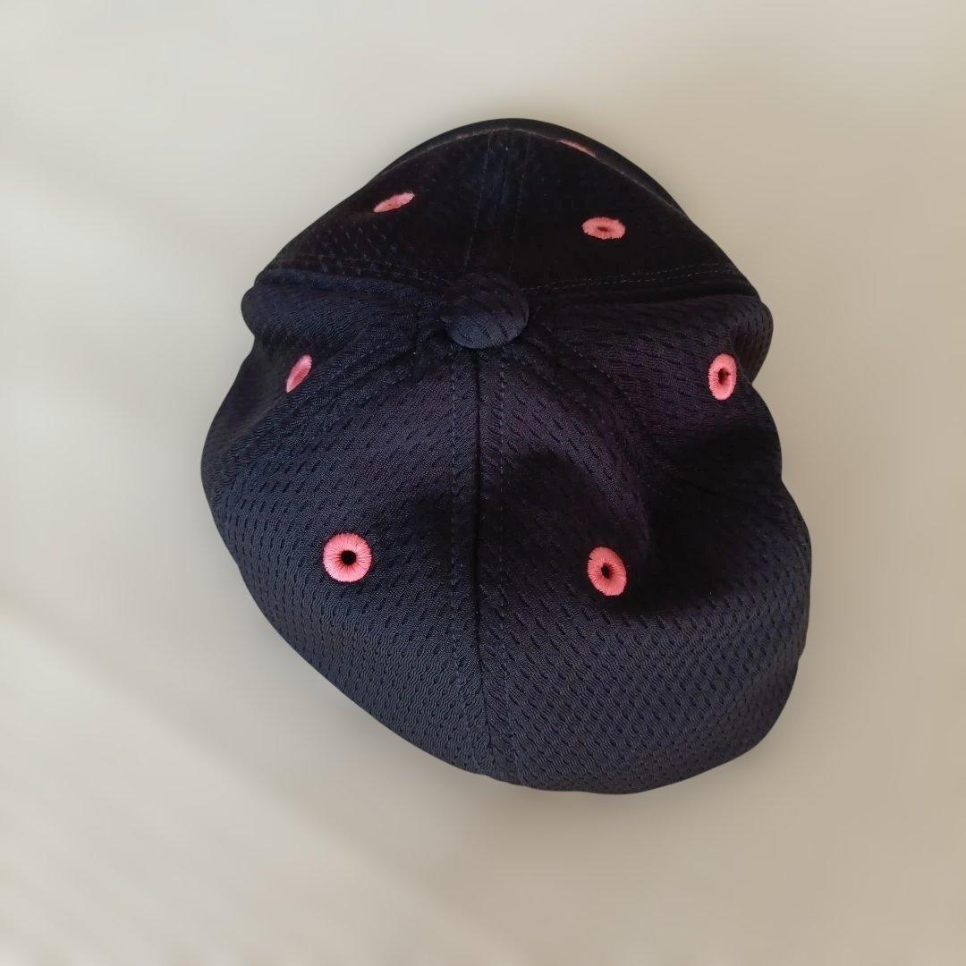 日大藤沢 野球 キャップ ネイビー メッシュキャップ ピンクNロゴ