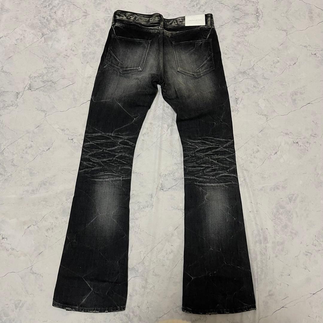 美品 GOSTAR DE FUGA デニム フレア ラメ シワ加工 y2k