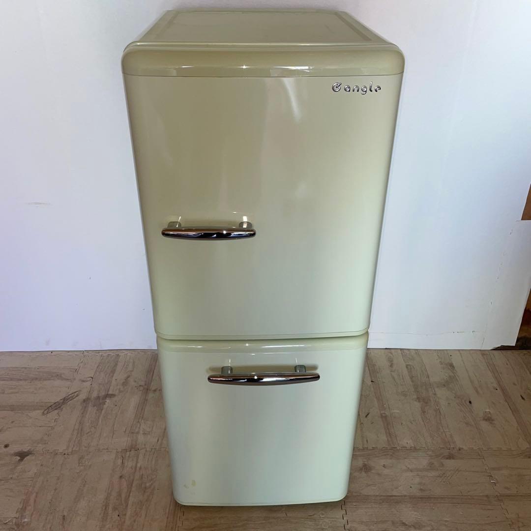 配送設置無料　ジャングル　レトロ冷蔵庫　新生活