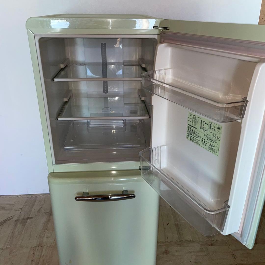 配送設置無料　ジャングル　レトロ冷蔵庫　新生活