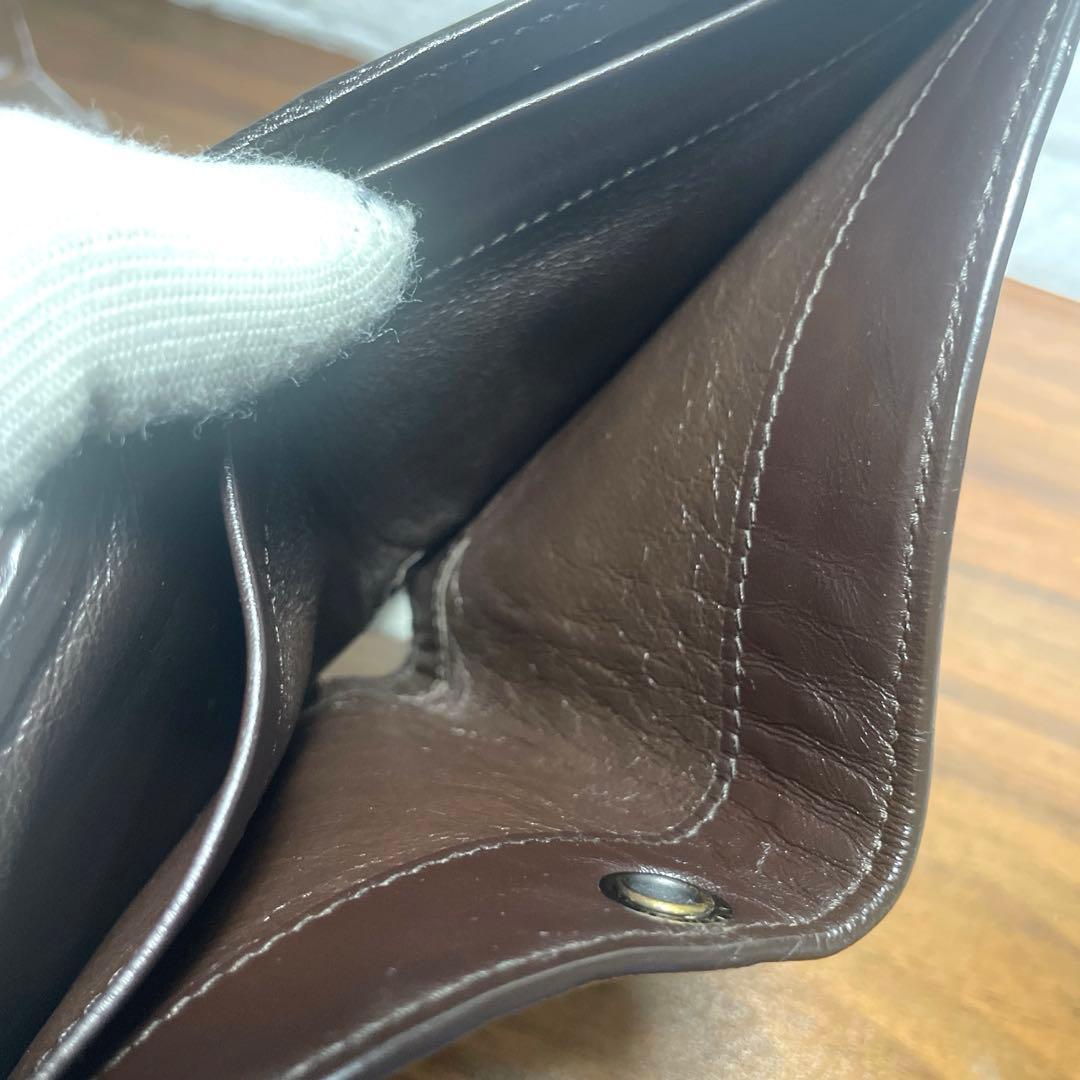 ボッテガヴェネタ　チェーンウォレット　折り財布 ダークブラウン