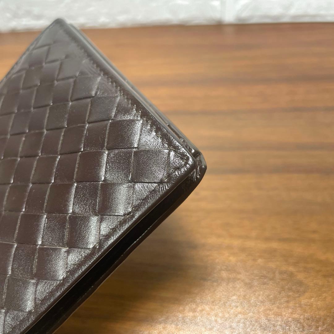 ボッテガヴェネタ　チェーンウォレット　折り財布 ダークブラウン