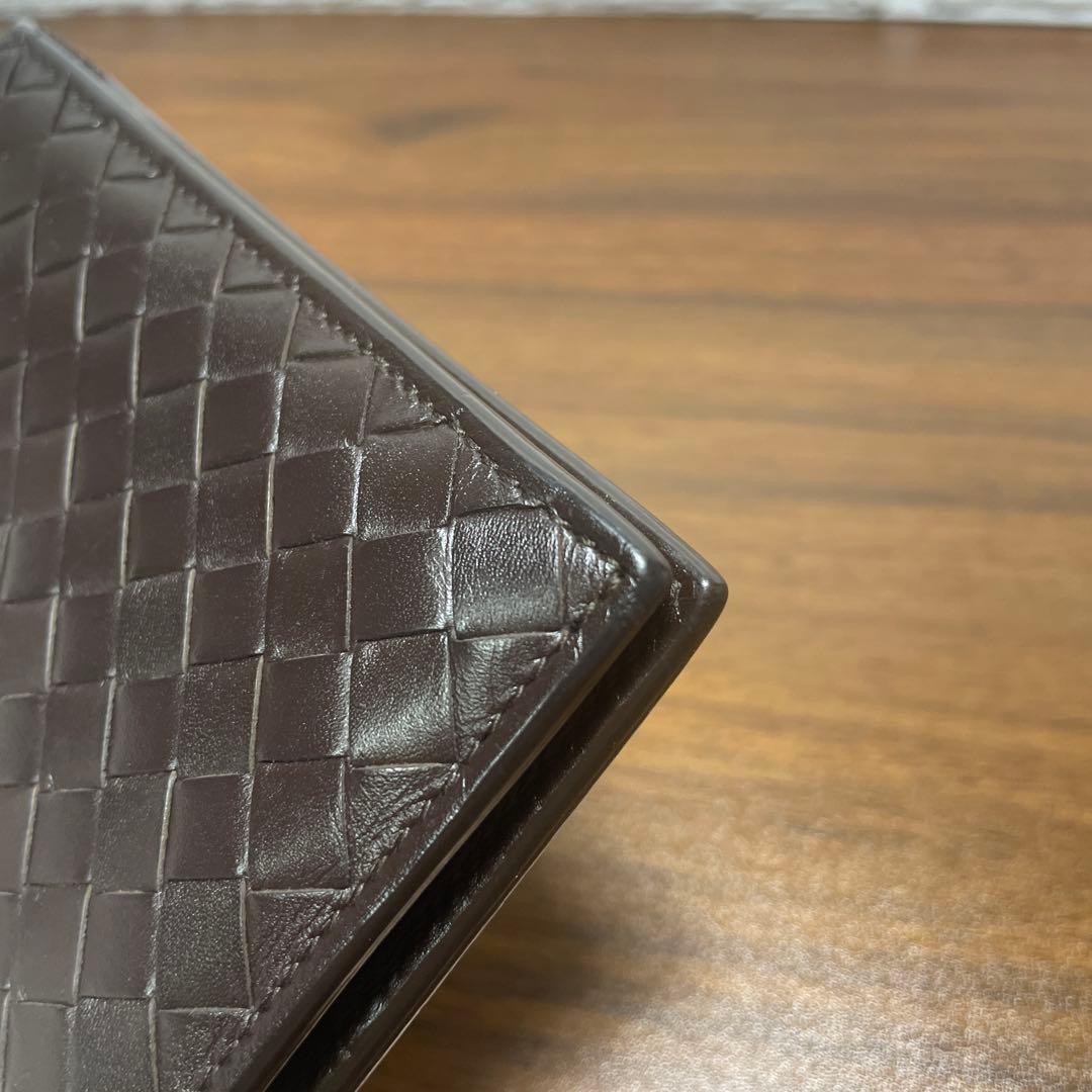 ボッテガヴェネタ　チェーンウォレット　折り財布 ダークブラウン