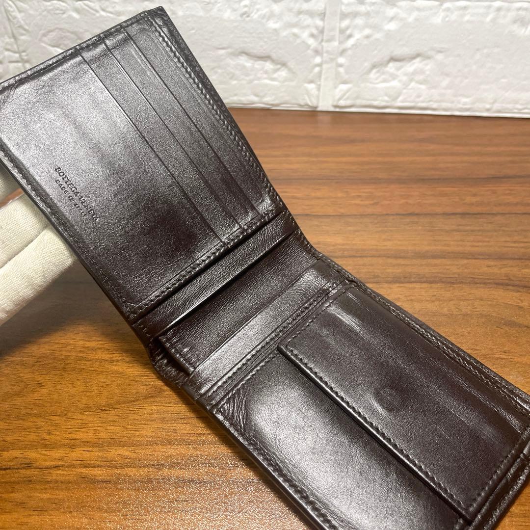 ボッテガヴェネタ　チェーンウォレット　折り財布 ダークブラウン