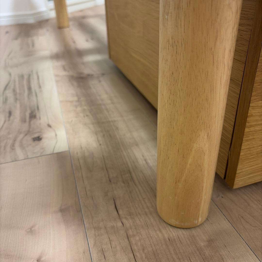 【値下げ‼️無印良品】ダブル ベッドフレーム(オーク材) ヘッドボード付