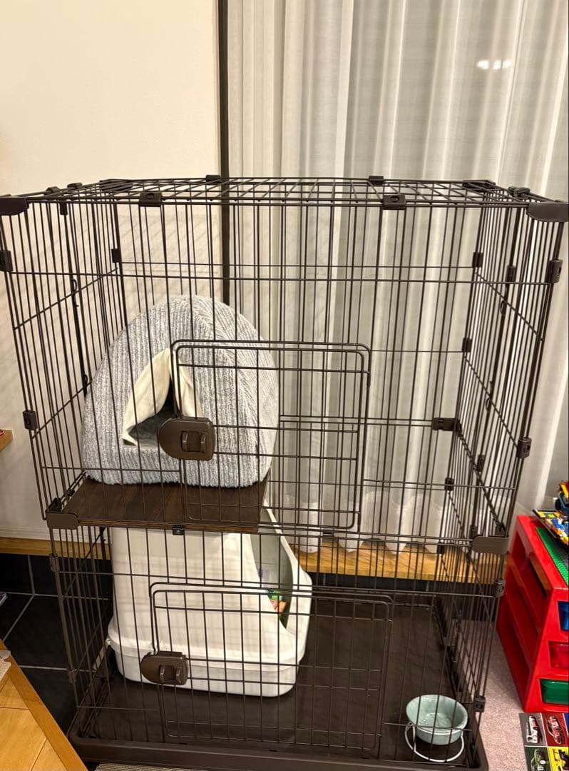 【アイリスオーヤマ】猫ケージ2段PEC-902