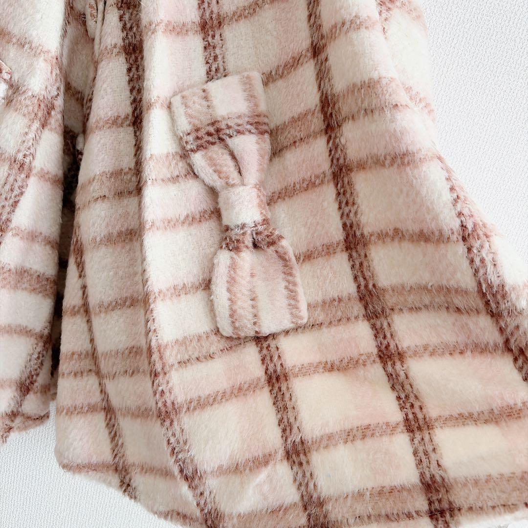 LIZ LISA ポンチョ　ケープコート　アウター　上着　ファー付フード　裏地付