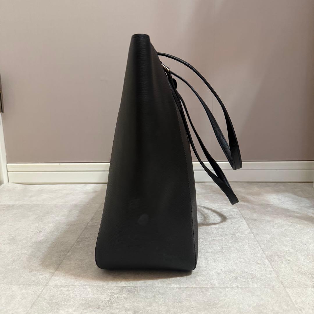 kate spade 黒 レザートートバッグ