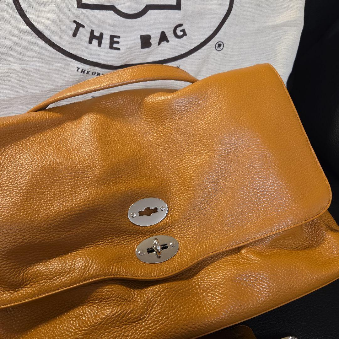 新品　ザネラート　ポスティーナL　キャメル　ショルダーバック