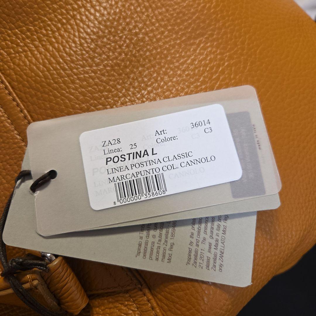新品　ザネラート　ポスティーナL　キャメル　ショルダーバック