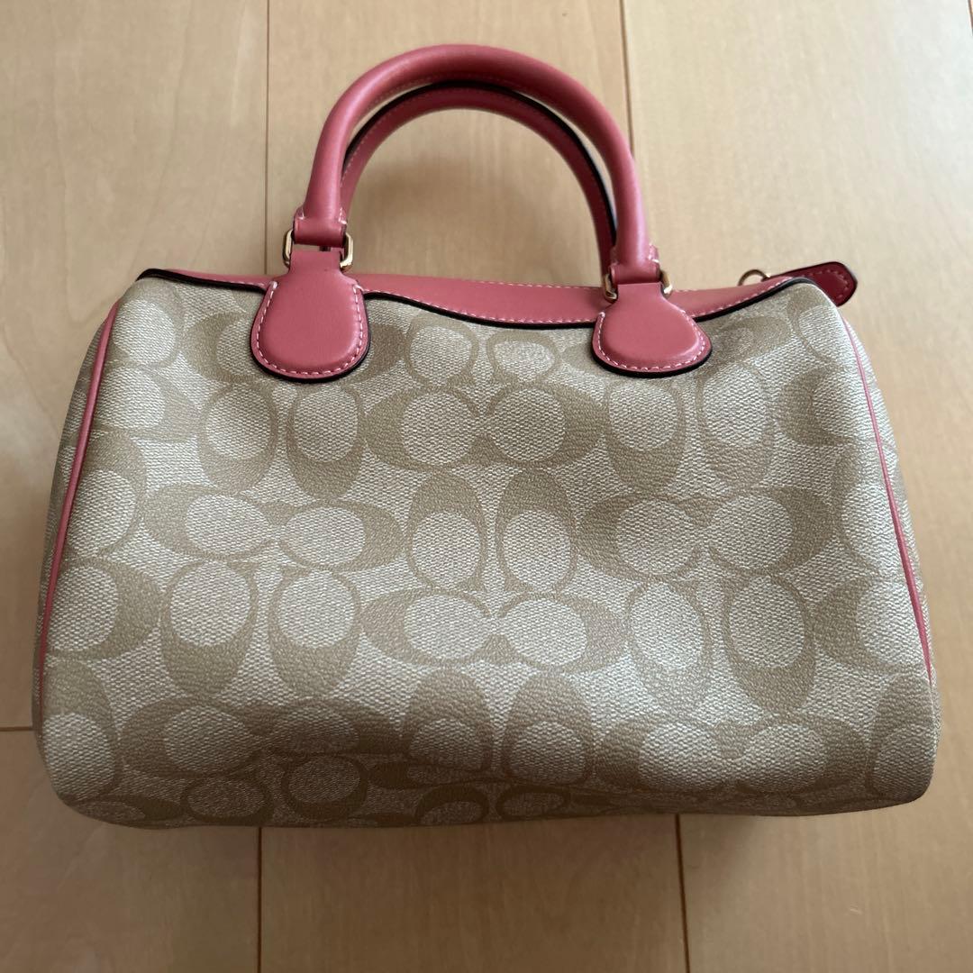 コーチ トートバッグ ベージュ/ピンク