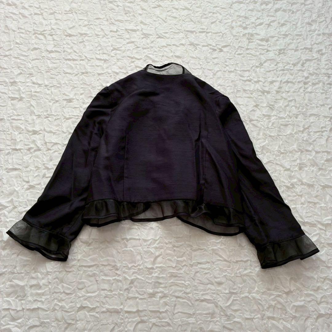 プレフェランス 花柄ノースリーブワンピース ジャケット 44 大きいサイズ