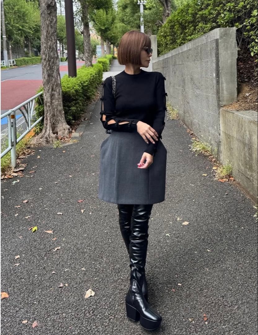 【新品】Cygne ミニスカート Katy グレー サイズ0