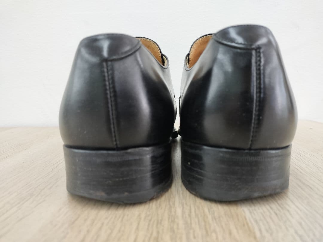 [英国製]90年代❢モンクストラップ ブラックレザーシューズ