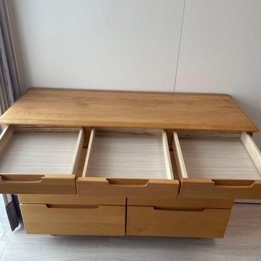 値下げ‼︎ISSEIKI◾️無垢材◾️ナチュラルウッド チェスト 9引出し