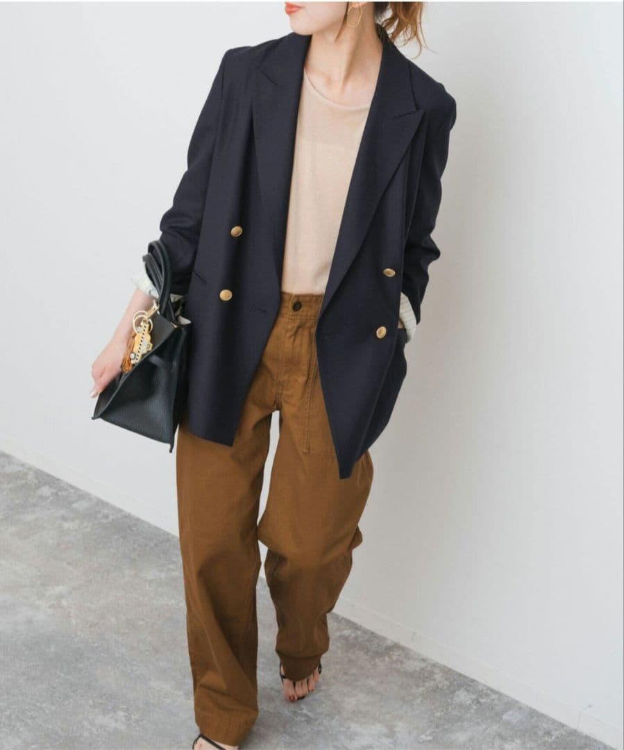 【新品未使用】Spick and Spanウールブレンドダブルブレストジャケット