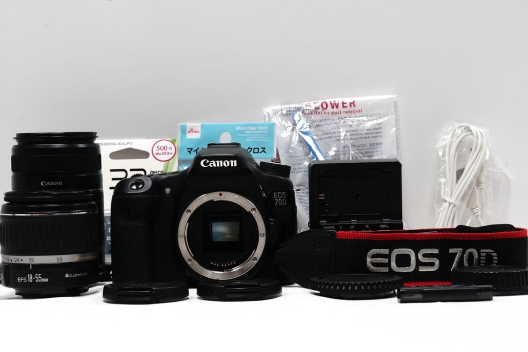 極美品✨Canon 70D Wifi装備 ダブルレンズ ✨安心フルセット✨