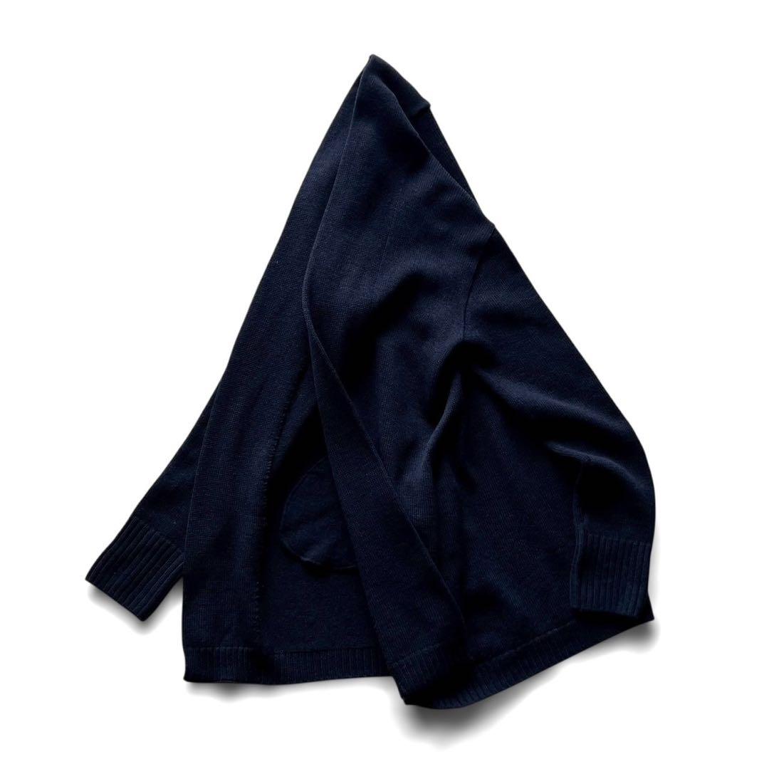 【美品】45R/45RPM ウール100% ボタンレスカーディガン