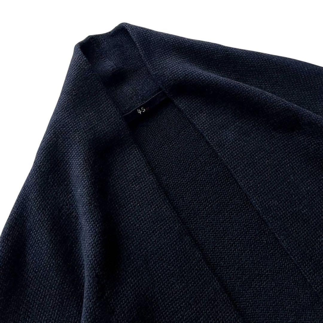 【美品】45R/45RPM ウール100% ボタンレスカーディガン