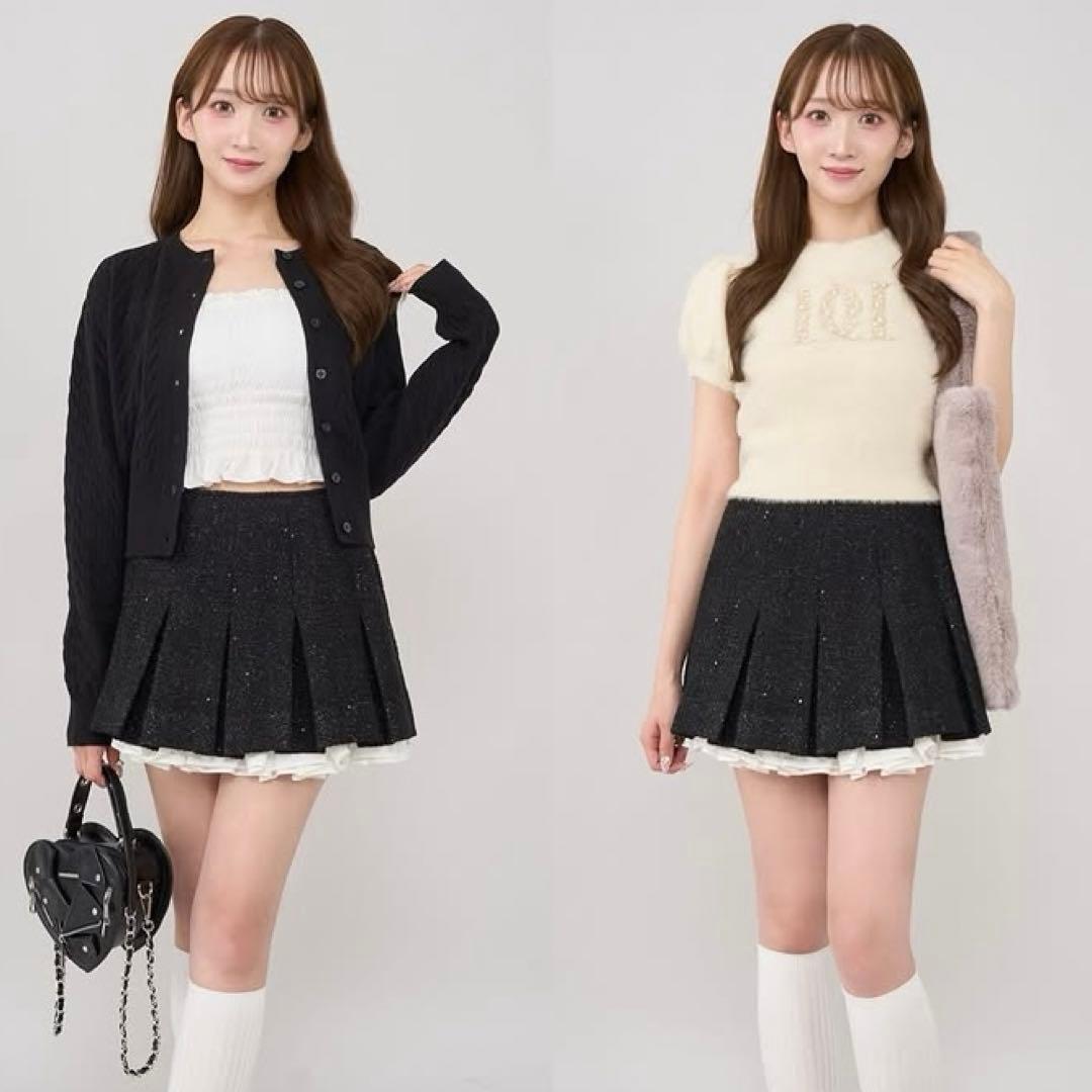 ダーリッチ　Darich スパンコールツイードミニスカート