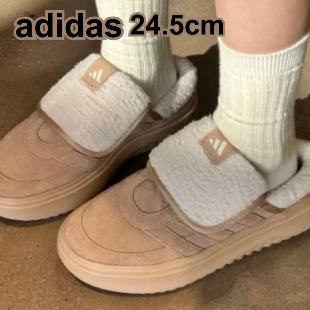 【新品】24.5 adidas ボア サンダル スリッポン