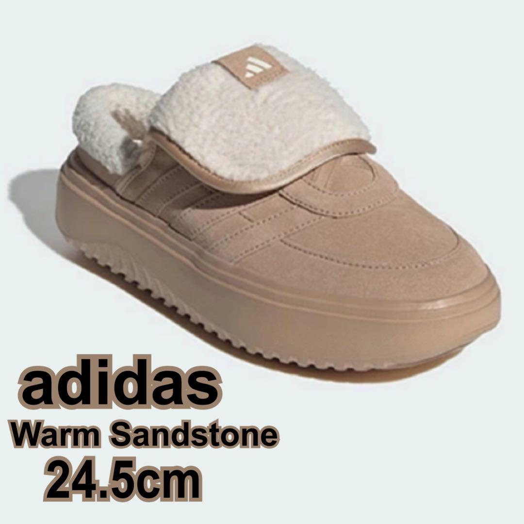 【新品】24.5 adidas ボア サンダル スリッポン