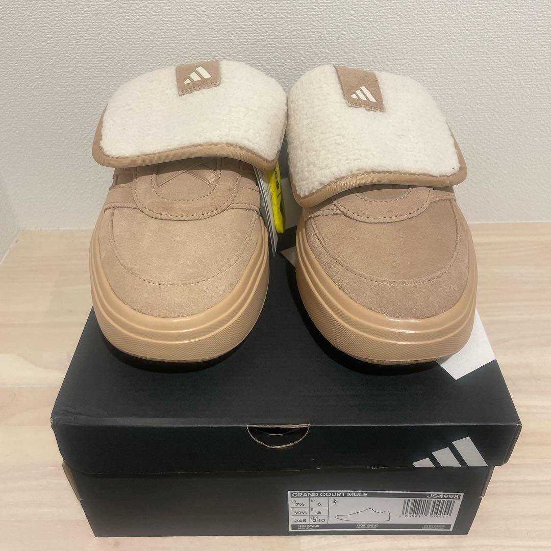 【新品】24.5 adidas ボア サンダル スリッポン