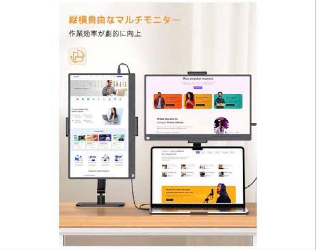 【訳あり】モバイルモニター 15.6インチ HDR 1080p 軽量