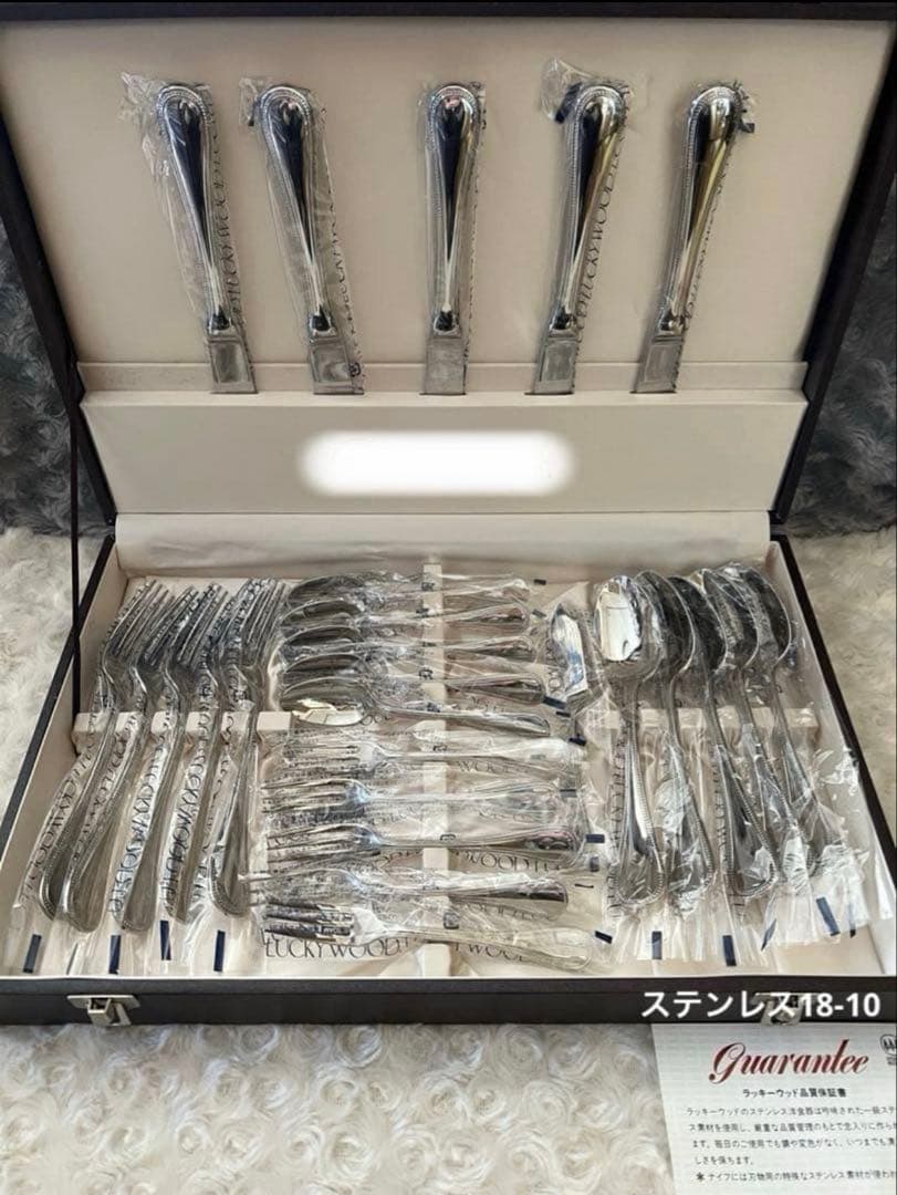 ラッキーウッド カトラリーセット　フレンチアクセント　ディナーセット　26本