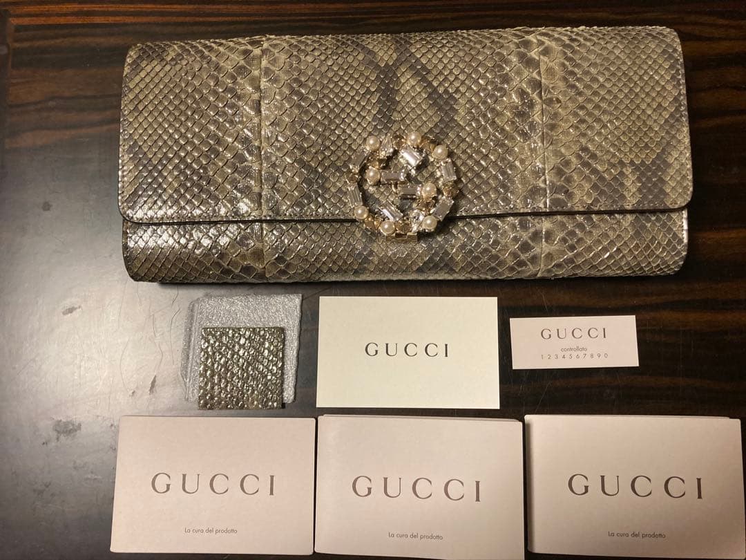 グッチパイソンクラッチバッグ新品未使用