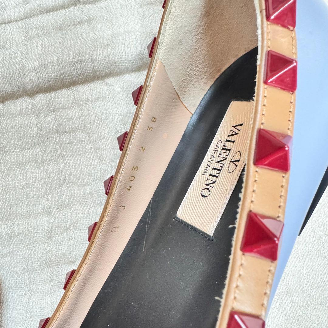 極美品　ヴァレンチノ　スタッズ パンプス　フラット