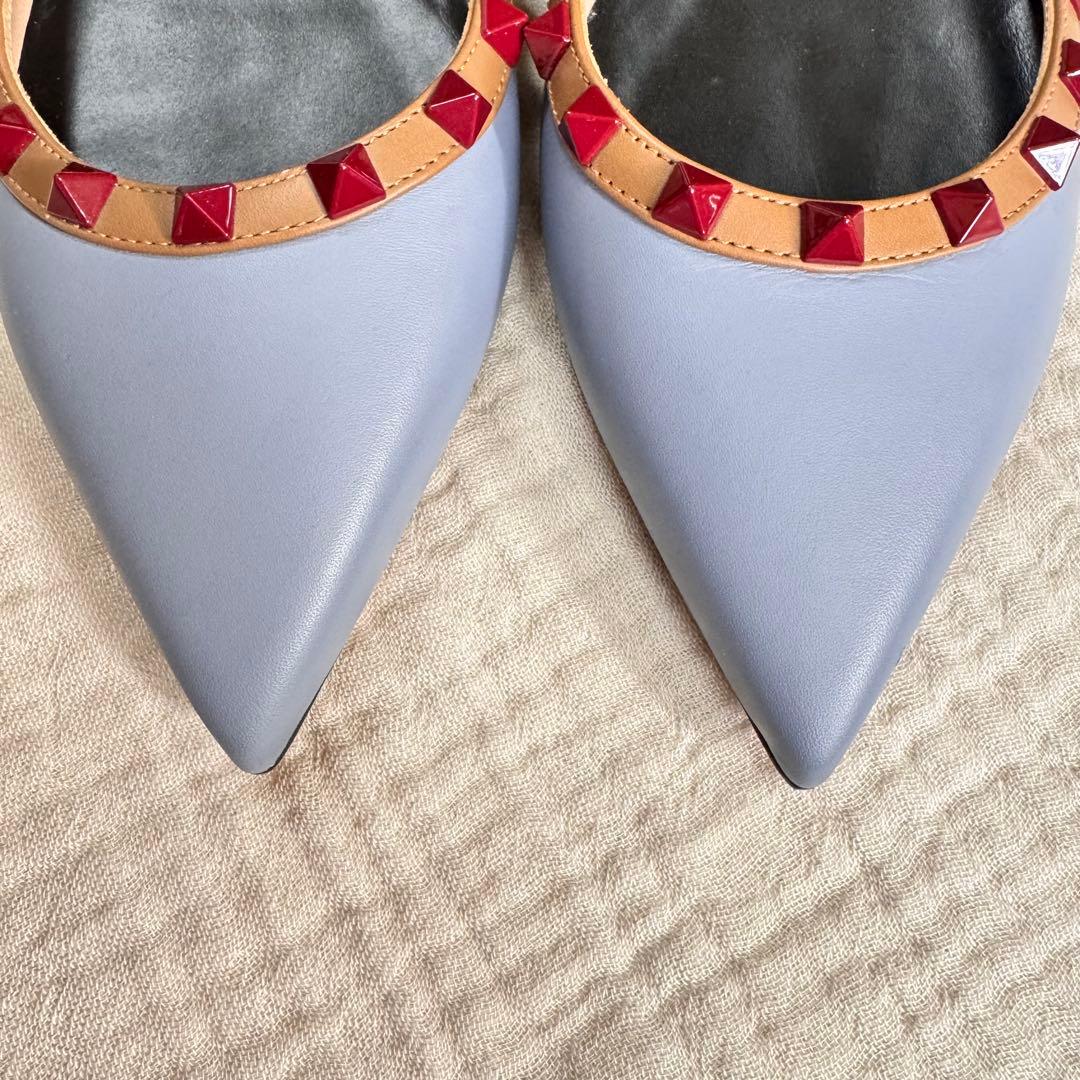 極美品　ヴァレンチノ　スタッズ パンプス　フラット