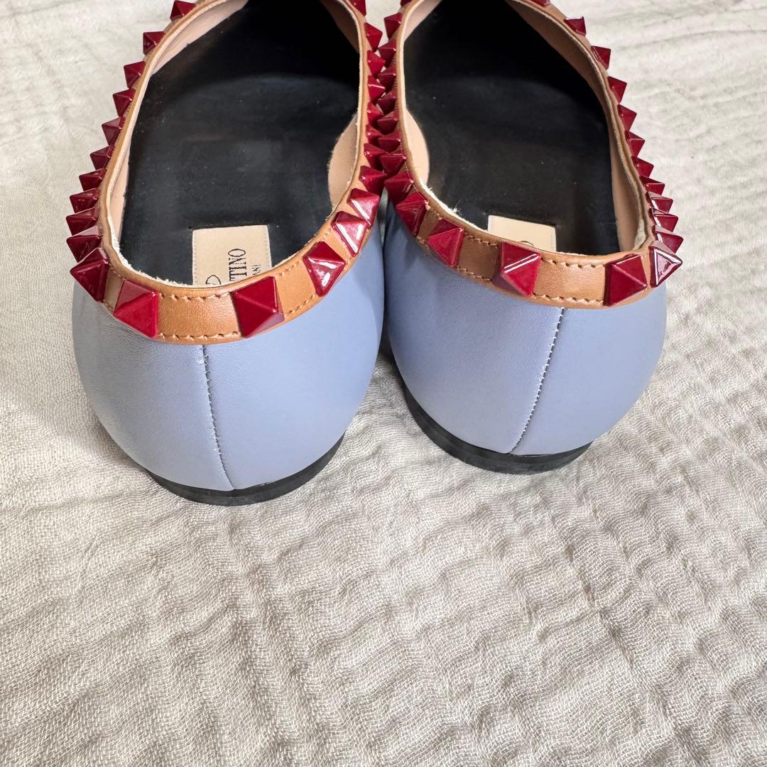 極美品　ヴァレンチノ　スタッズ パンプス　フラット