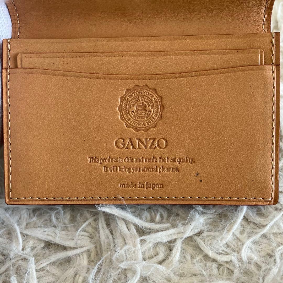 【美品 最高級コードバン】ガンゾ　カードケース　名刺入れ　ダークグリーン　本革