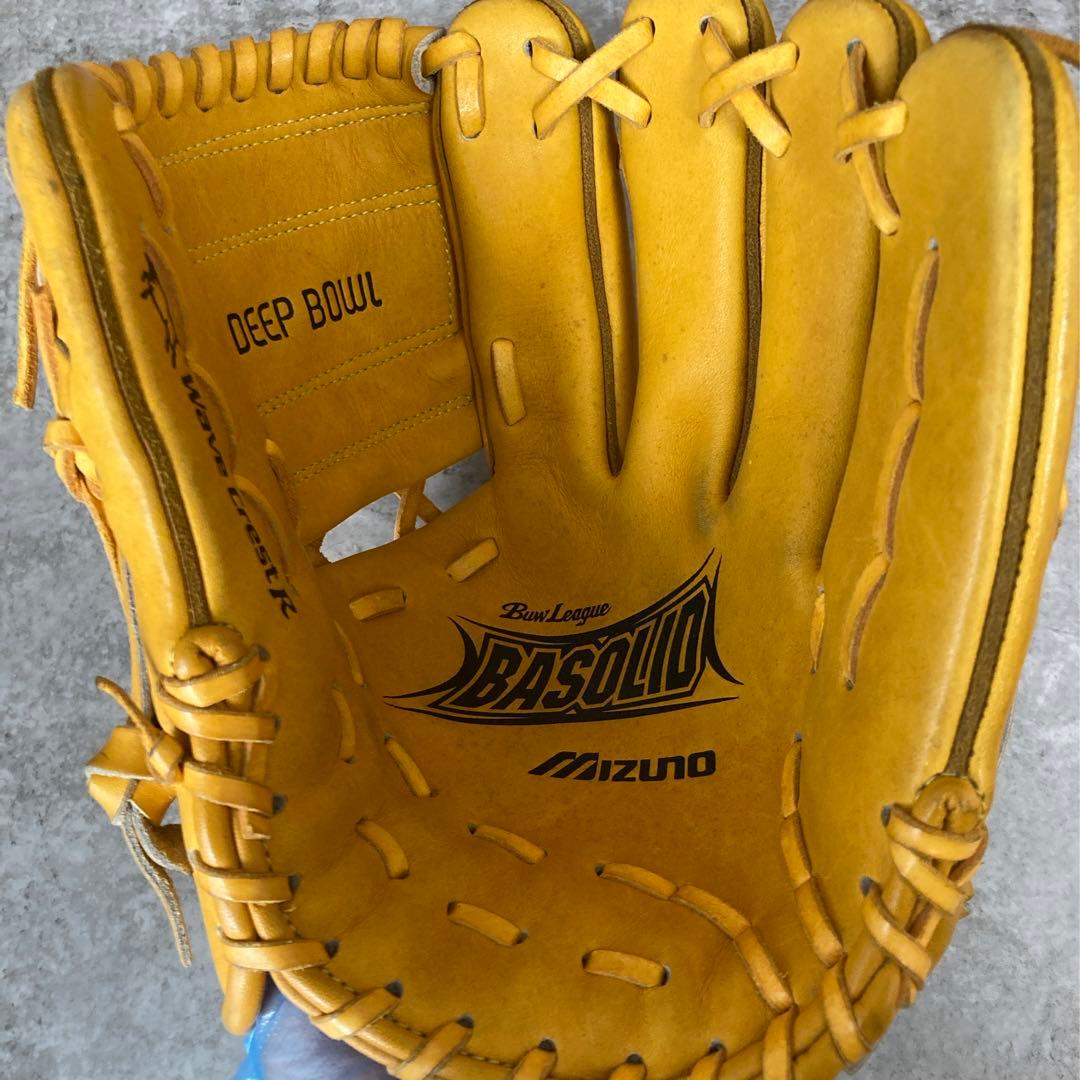 ミズノ 青ビュー 一般 大人用 硬式 内野 野球 グローブ 状態良好としてはレア