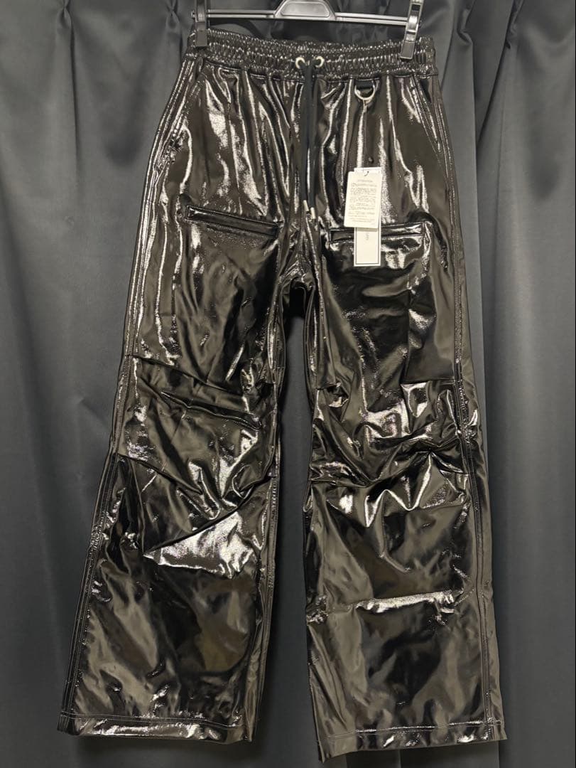 ジョンローレンスサリバン PATENT EASY PANTS サイズS ブラック