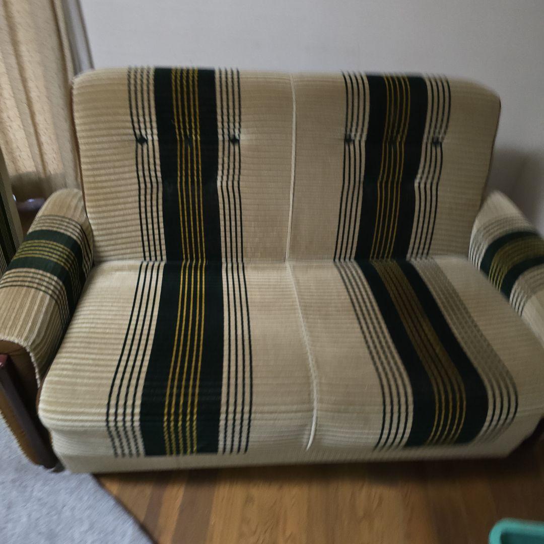 ☆ストライプ模様☆2人掛けソファ