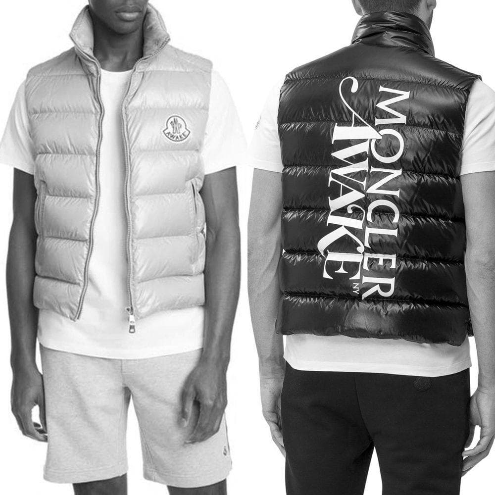 専用　AWAKE モンクレール ジーニアス ビッグ ロゴ ダウン ベスト 黒 L