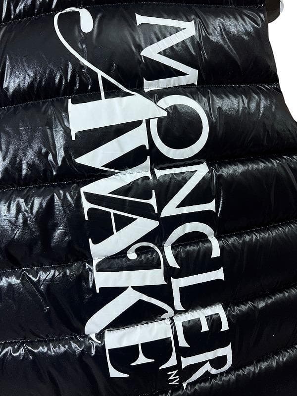 専用　AWAKE モンクレール ジーニアス ビッグ ロゴ ダウン ベスト 黒 L