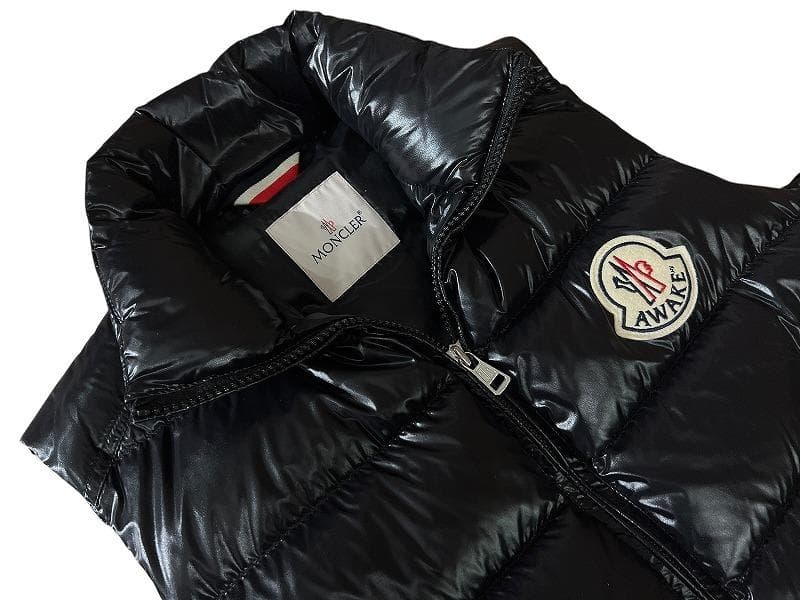 専用　AWAKE モンクレール ジーニアス ビッグ ロゴ ダウン ベスト 黒 L